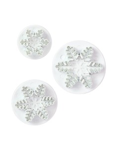 Cake Star Plunger Uitsteker Set Sneeuwvlok -3st-