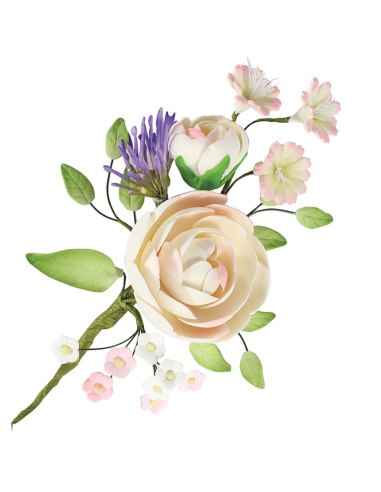 Suikerbloem Boeket Ranonkel -14,5cm-