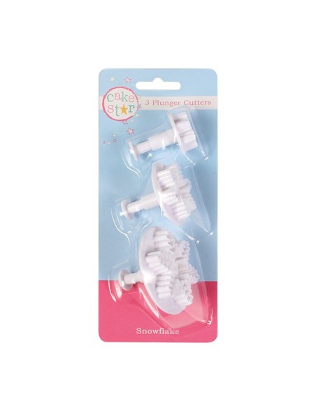 Cake Star Plunger Uitsteker Set Sneeuwvlok -3st-