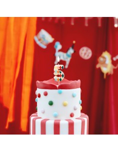 PartyDeco Kaars Ruit Nummer 5 // 2