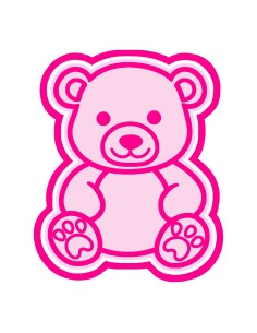 3D Uitsteker op Maat: Teddybeer met Stempel