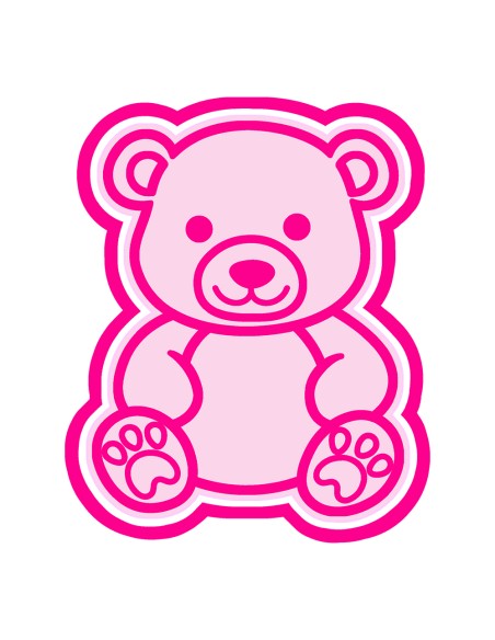 3D Uitsteker op Maat: Teddybeer met Stempel