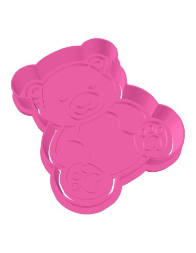 3D Uitsteker op Maat: Teddybeer met Stempel