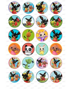 Eetbare Print Bing Mini Cupcakes - 4cm