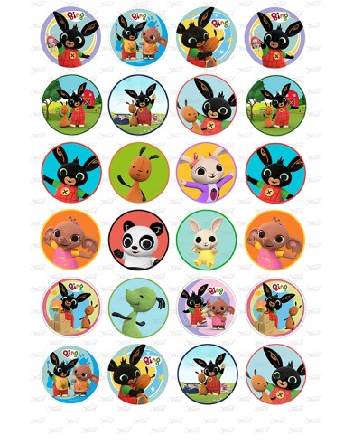 Eetbare Print Bing Mini Cupcakes - 4cm