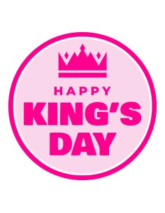 3D Uitsteker op Maat: Happy Kingsday met Stempel