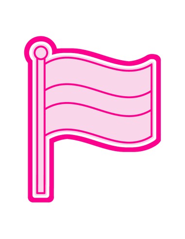 3D Uitsteker op Maat: Vlag Driekleur met Stempel