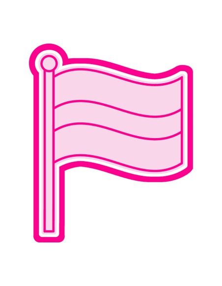 3D Uitsteker op Maat: Vlag Driekleur met Stempel