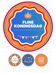 Eetbare Print Koningsdag 1 - 20cm