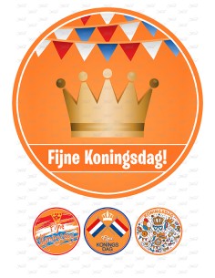 Eetbare Print Koningsdag 2 - 20cm