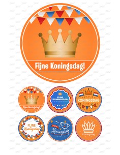 Eetbare Print Koningsdag 2 - 15cm