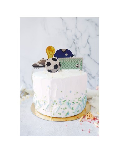 Scrapcooking Taarttoppers Voetbal Accesoires -5st-