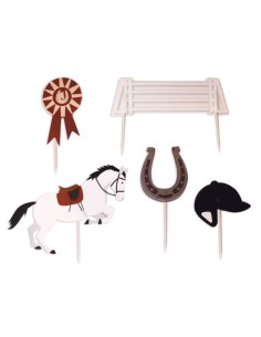 Scrapcooking Taarttoppers Paardensport Accesoires -5st-