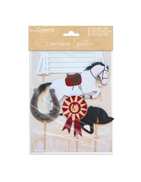 Scrapcooking Taarttoppers Paardensport Accesoires -5st-