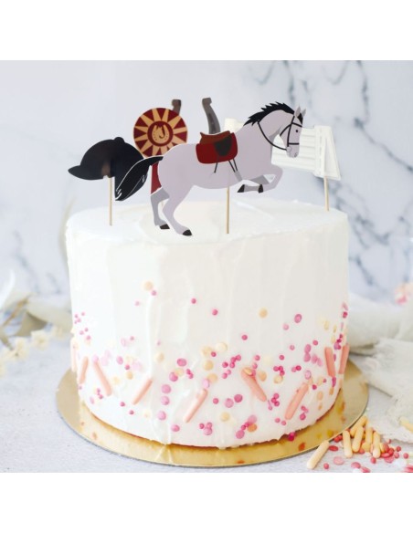 Scrapcooking Taarttoppers Paardensport Accesoires -5st-