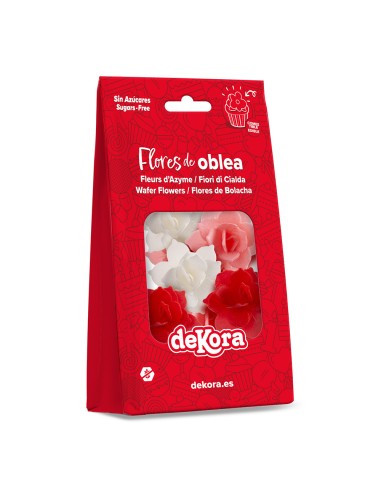 Dekora Ouwel Waterlelie Mini Rood/Roze -8st-