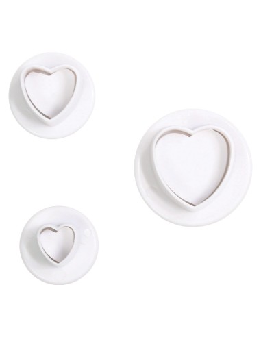Cake Star Plunger Uitsteker Set Mini Hart -3st-