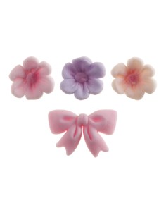 Dekora Suikerbloemen & Strikjes Pastel Roze -10st-