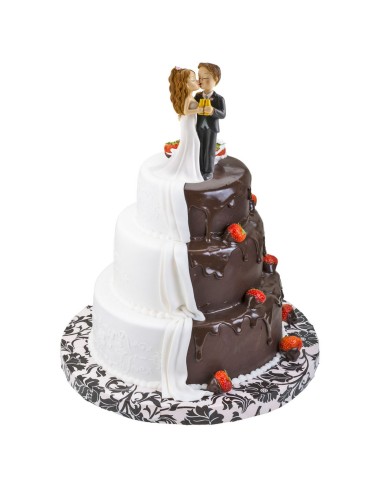 Dekora Bruidspaar Bruidegom met Glas en Kus -16cm-