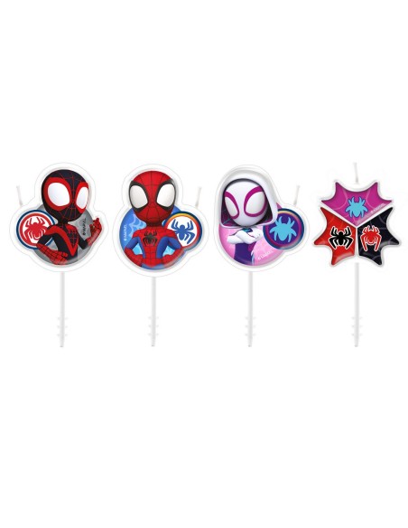 Dekora Kaarsen Spidey -4st-