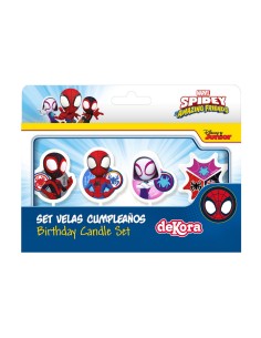 Dekora Kaarsen Spidey -4st- 2