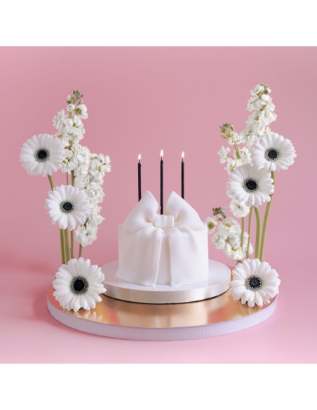 PartyDeco Verjaardag Kaarsen Zwart/Goud -12st-