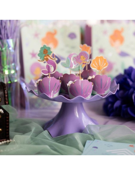 Cupcake Decoratie Set Magic Mermaids -6st-