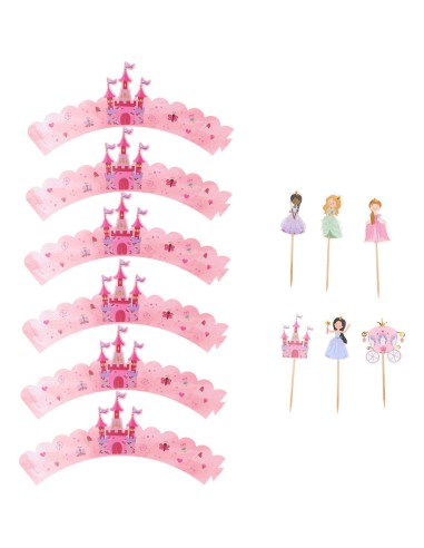 Cupcake Decoratie Set Pretty Princess -6st-