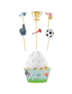 Cupcake Decoratie Set Fantastic Footbal -6st-