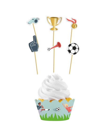 Cupcake Decoratie Set Fantastic Footbal -6st-