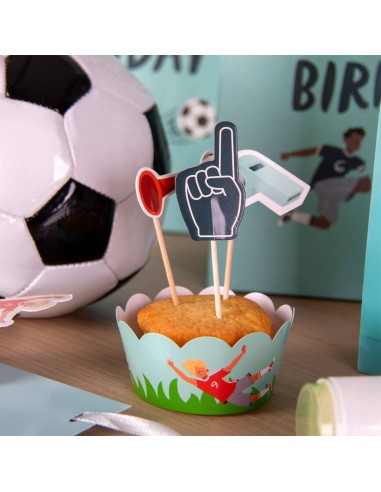 Cupcake Decoratie Set Fantastic Footbal -6st-