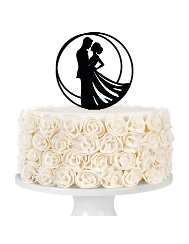 Taarttopper op Maat: Bruidspaar Rond