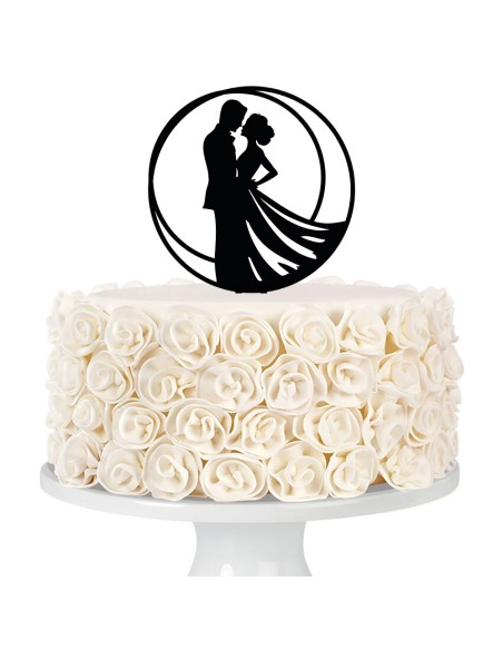 Taarttopper op Maat: Bruidspaar Rond