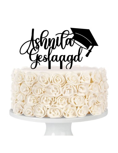 Taarttopper op Maat: Geslaagd Hoedje met Naam