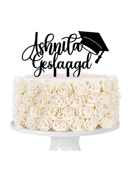 Taarttopper op Maat: Geslaagd Hoedje met Naam