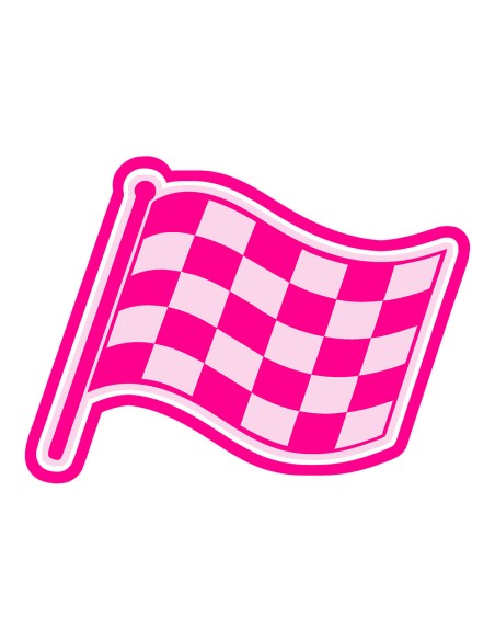 3D Uitsteker op Maat: Race Vlag met Stempel