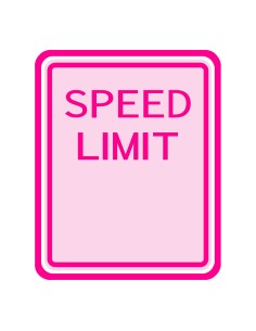 3D Uitsteker op Maat: Speed Limit Leeg met Stempel