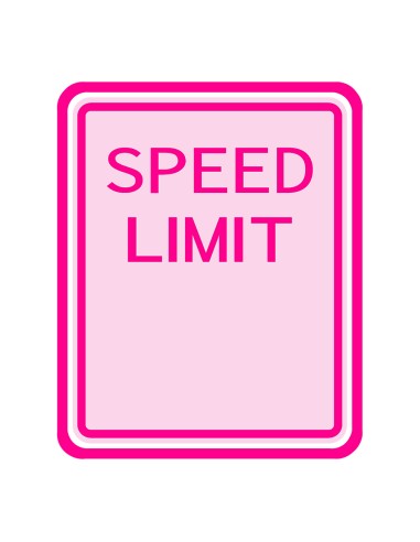 3D Uitsteker op Maat: Speed Limit Leeg met Stempel