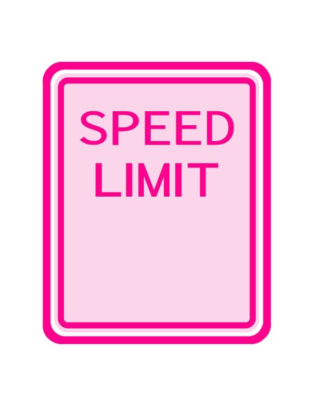 3D Uitsteker op Maat: Speed Limit Leeg met Stempel