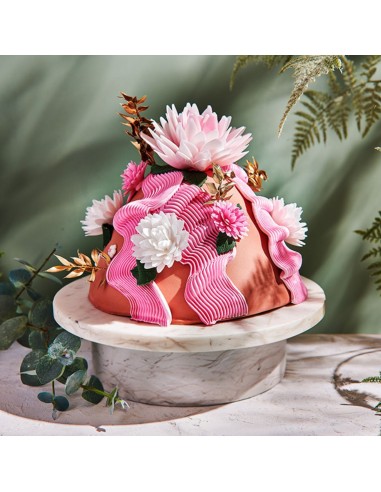 FunCakes Ouwel Bloemen Hortensia Paars/Geel Klein -18st-