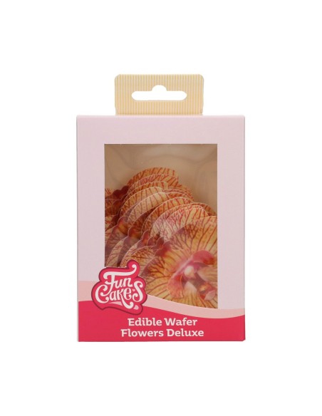FunCakes Ouwel Bloemen Orchidee Goudbruin Medium -10st-