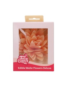 FunCakes Ouwel Bloemen Pioenroos Oranje Groot -1st-