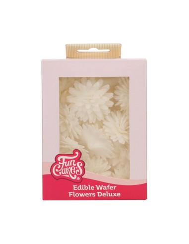 FunCakes Ouwel Bloemen Pompom/Margriet Wit Medium -12st-