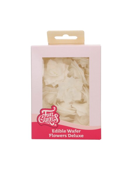 FunCakes Ouwel Bloemen Rose Rosalia Wit Medium -15st-