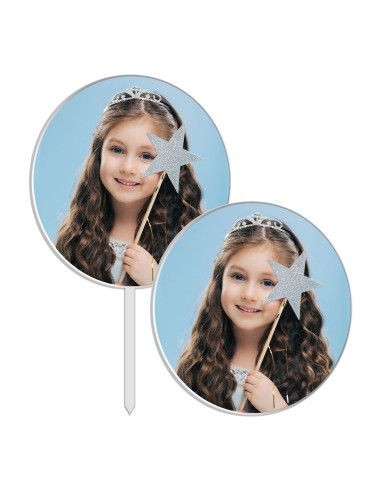 Full Colour Taarttopper Ontwerp op Maat: Rond