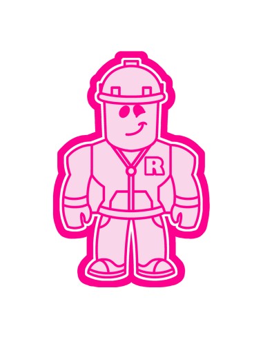 3D Uitsteker op Maat: Roblox Builderman met Stempel