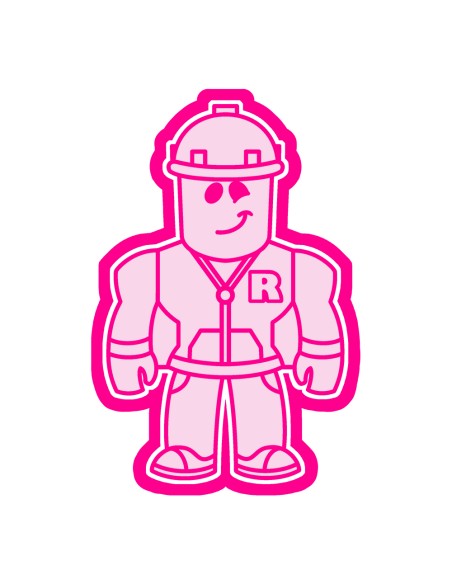 3D Uitsteker op Maat: Roblox Builderman met Stempel