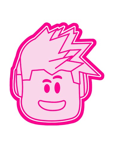 3D Uitsteker op Maat: Roblox Hoofd met Stempel