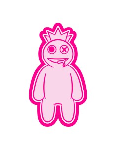 3D Uitsteker op Maat: Roblox Rainbow Friend met Stempel