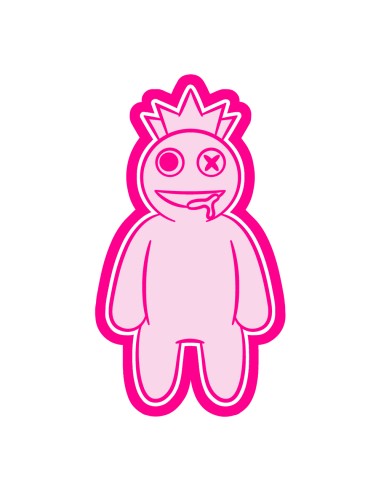 3D Uitsteker op Maat: Roblox Rainbow Friend met Stempel